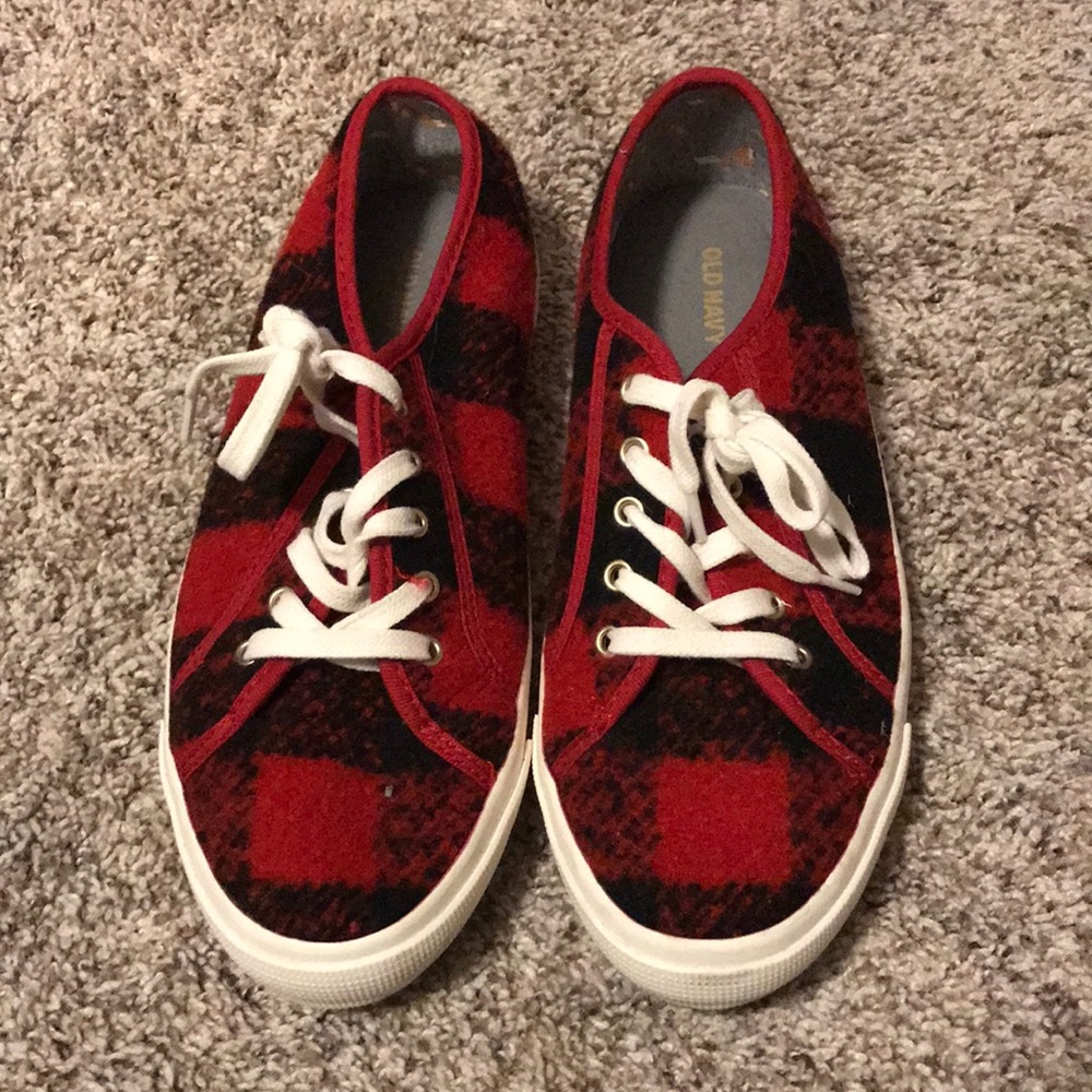 Buffalo plaid sneakers